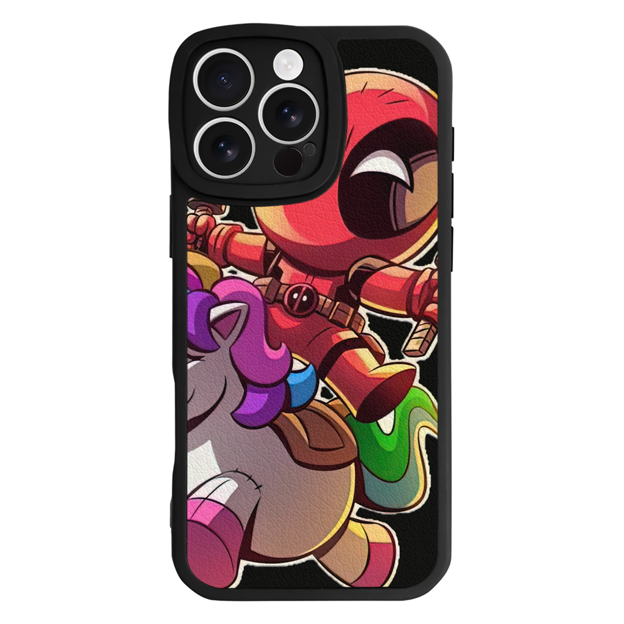 （画像用） Deadpool デッドプール 【iPhone 16シリーズ対応】シリコンスマホケース（レザー調） 材質：シリコン